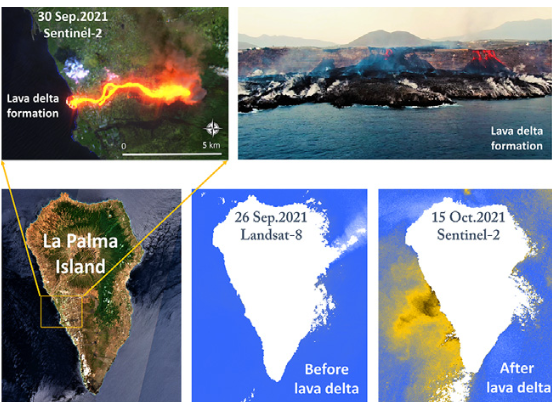 Water quality monitoring with Sentinel-2 and Landsat-8 satellites during the 2021 volcanic eruption in La Palma (Canary Islands)